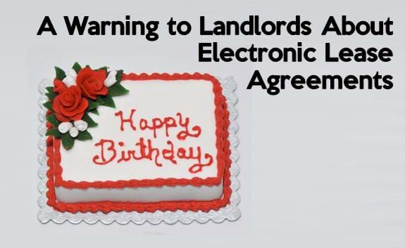 landlord tenant rent electronic lease