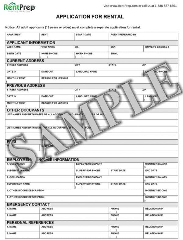 Our Free Rental Application Form Landlords Guide To Tenant Screening