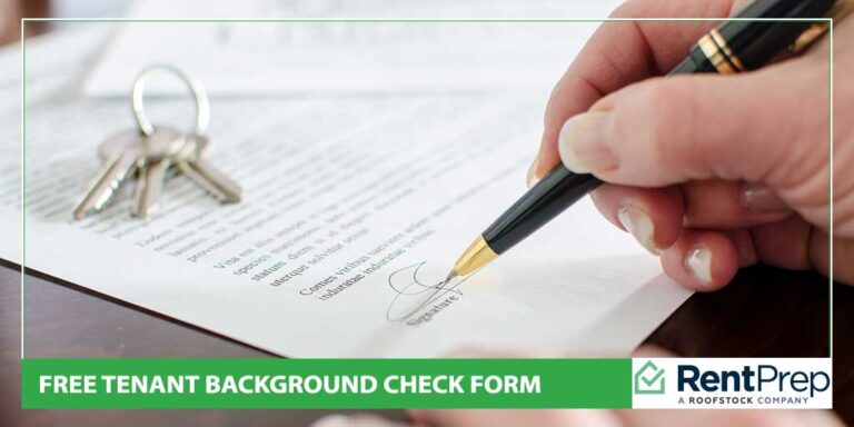 Free Tenant Background Check Form For Landlords | RentPrep