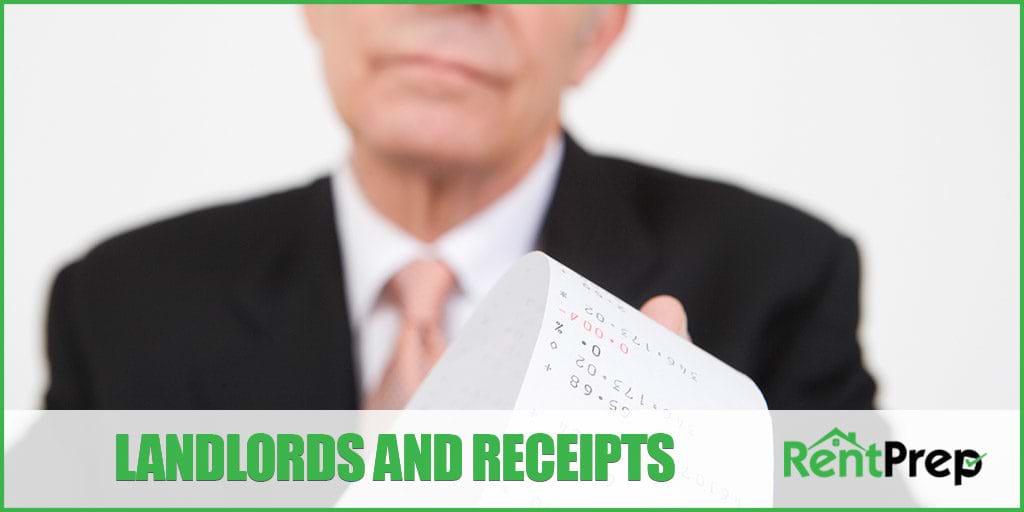 provide a receipt for security deposit or rent