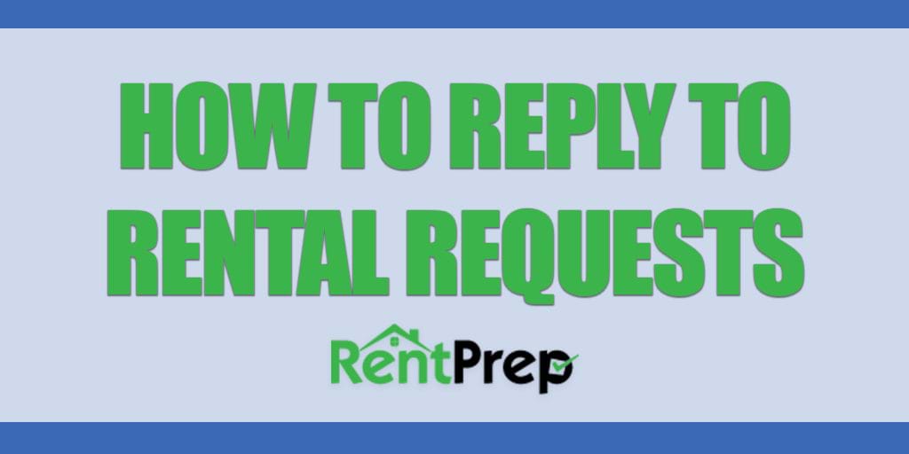 how to reply to rental requests