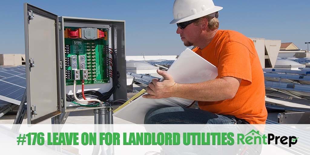 leave on for landlord utilities account