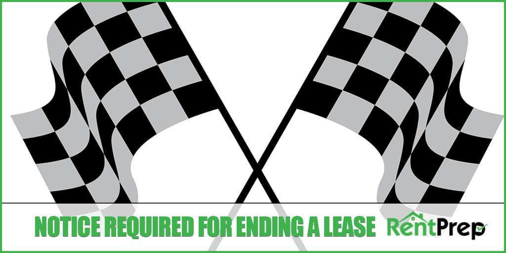 notice of ending a one year lease