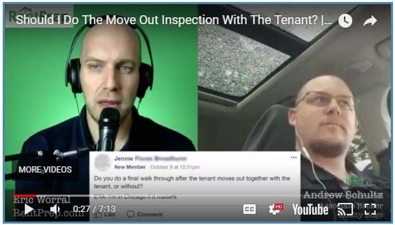 move out inspection with the tenant