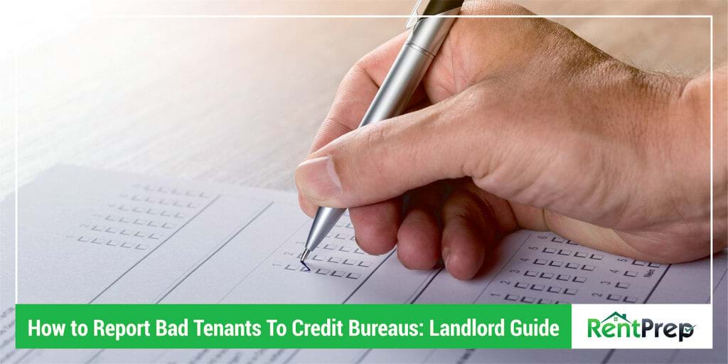 Reporting bad tenants to national credit database