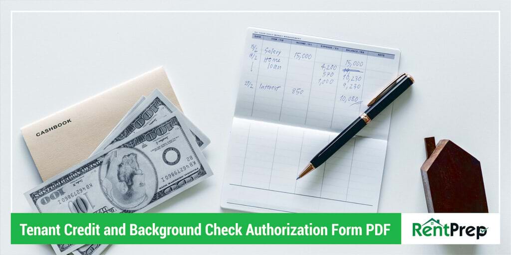 Tenant Credit and Background Check Authorization Form PDF