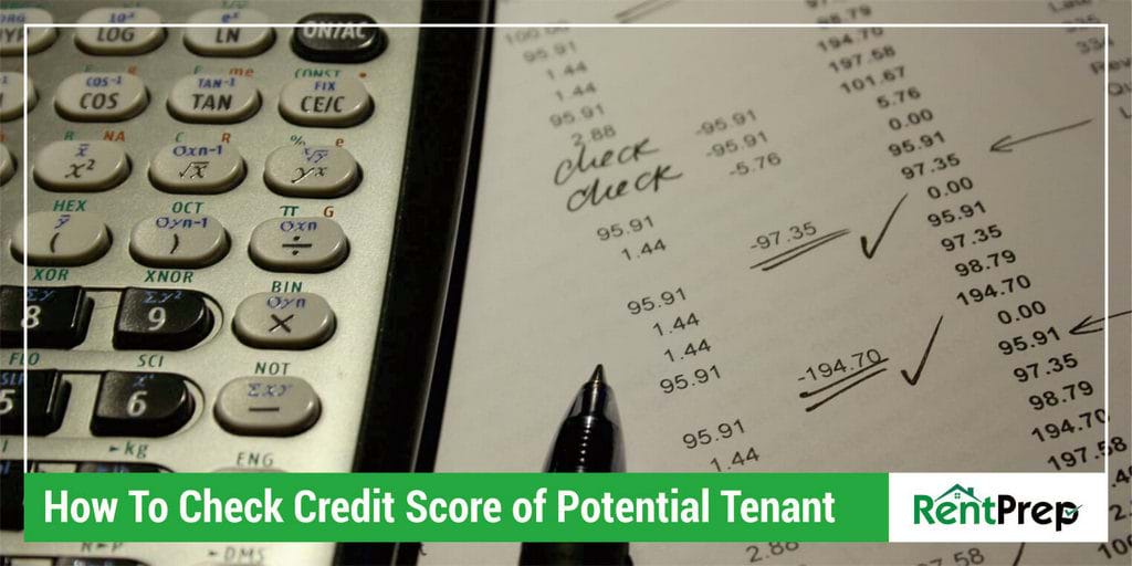 Credit check on prospective tenant