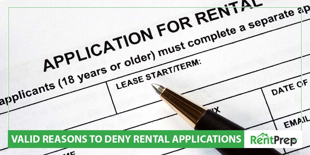 legal reasons to deny rental application