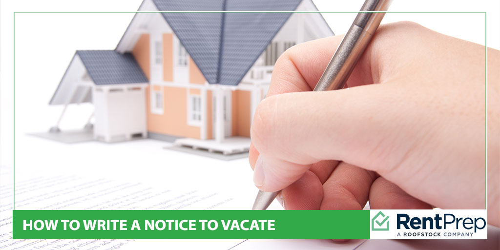 how to write a notice to vacate