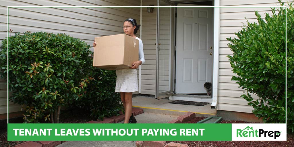 tenant leaves without paying rent